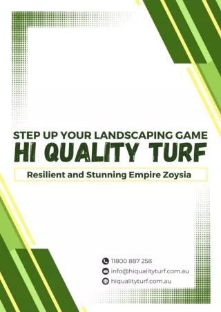 Step Up Your Landscaping Game Hi Quality Turf Resilient and Stunning Empire Zoysia