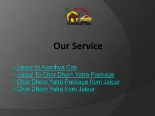 Convenient Jaipur to Ayodhya Cab Service Book Online