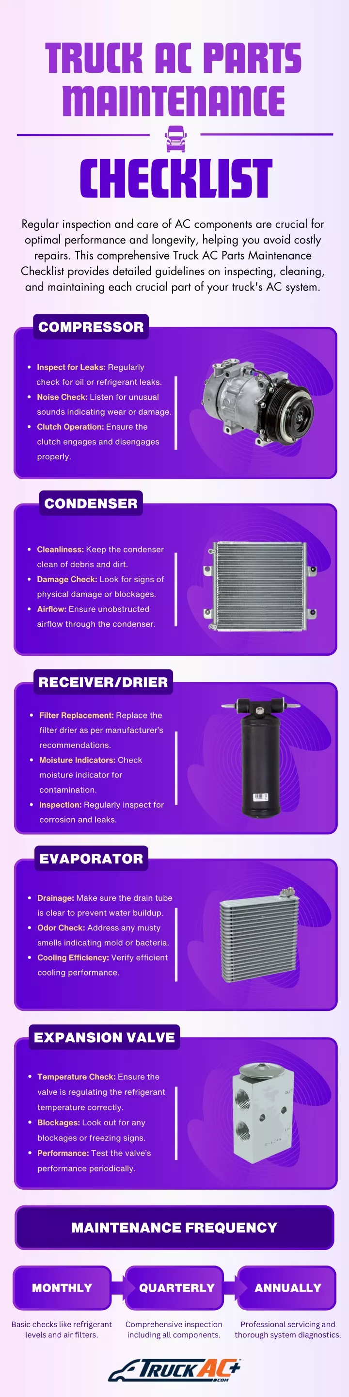 truck ac parts maintenance