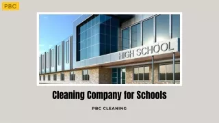 Trusted Cleaning Company for Schools: PBC Cleaning