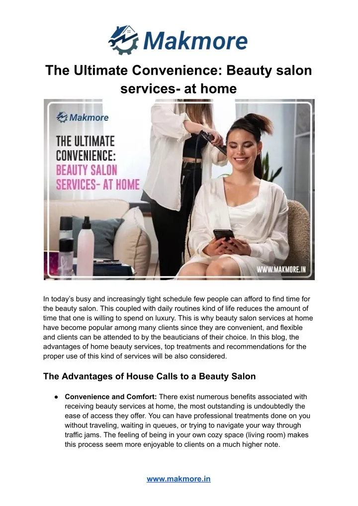 the ultimate convenience beauty salon services