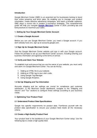Maximizing Your Sales- A Comprehensive Guide to Google Merchant Center in 2024