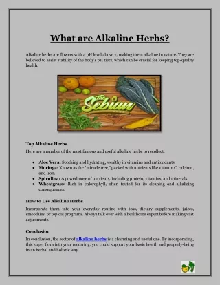 What are Alkaline Herbs?