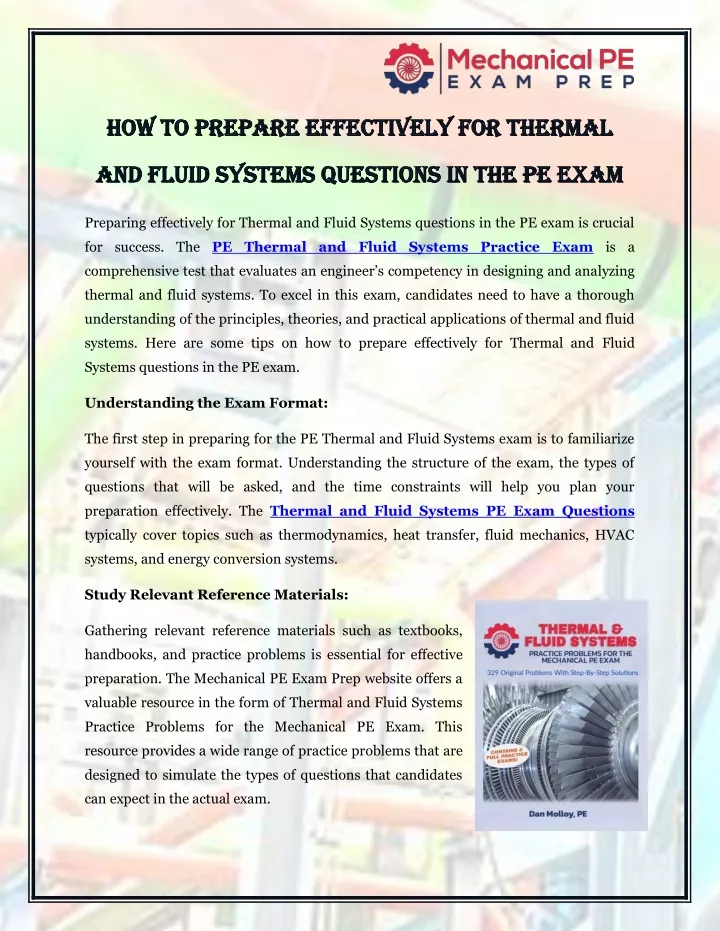 how to prepare effectively for thermal