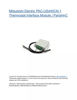 mitsubishi electric pac us445cn 1 thermostat