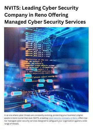 NVITS Your Premier Cyber Security Company in Reno