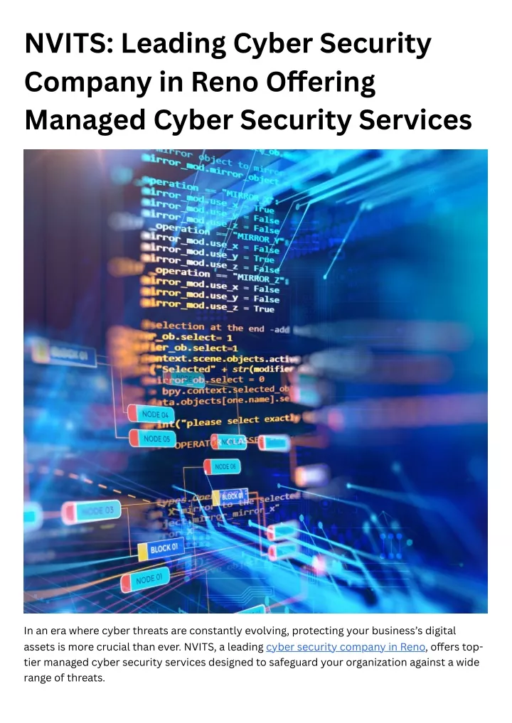 nvits leading cyber security company in reno