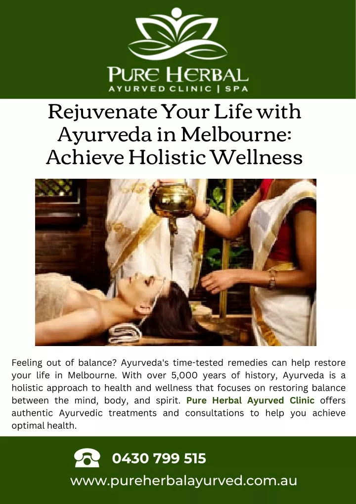 rejuvenate your life with ayurveda in melbourne