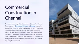 Commercial Construction in Chennai