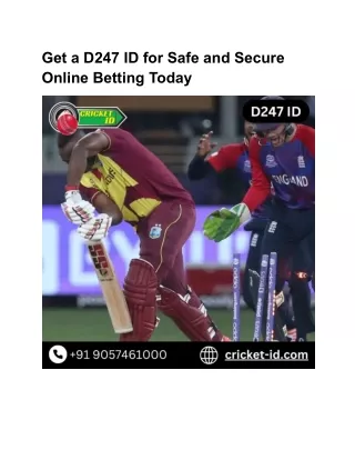 D247 ID: Protect Your Online Betting with Secure Access