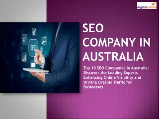 Top 10 SEO Companies in Australia Discover the Leading Experts Enhancing Online Visibility and Driving Organic Traffic f