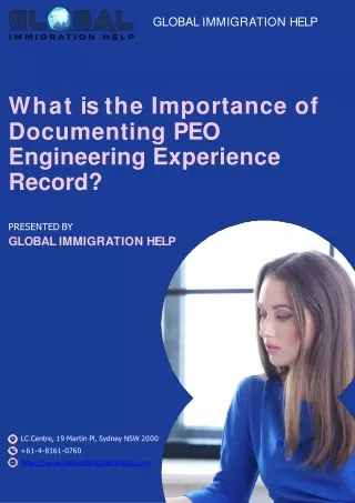 what is the importance of documenting peo engineering experience