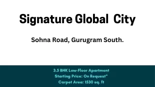 Signature Global City E-Brochure