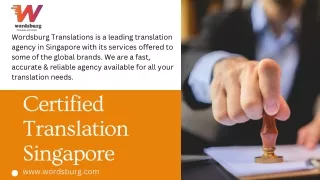 Certified Translation Services in Singapore