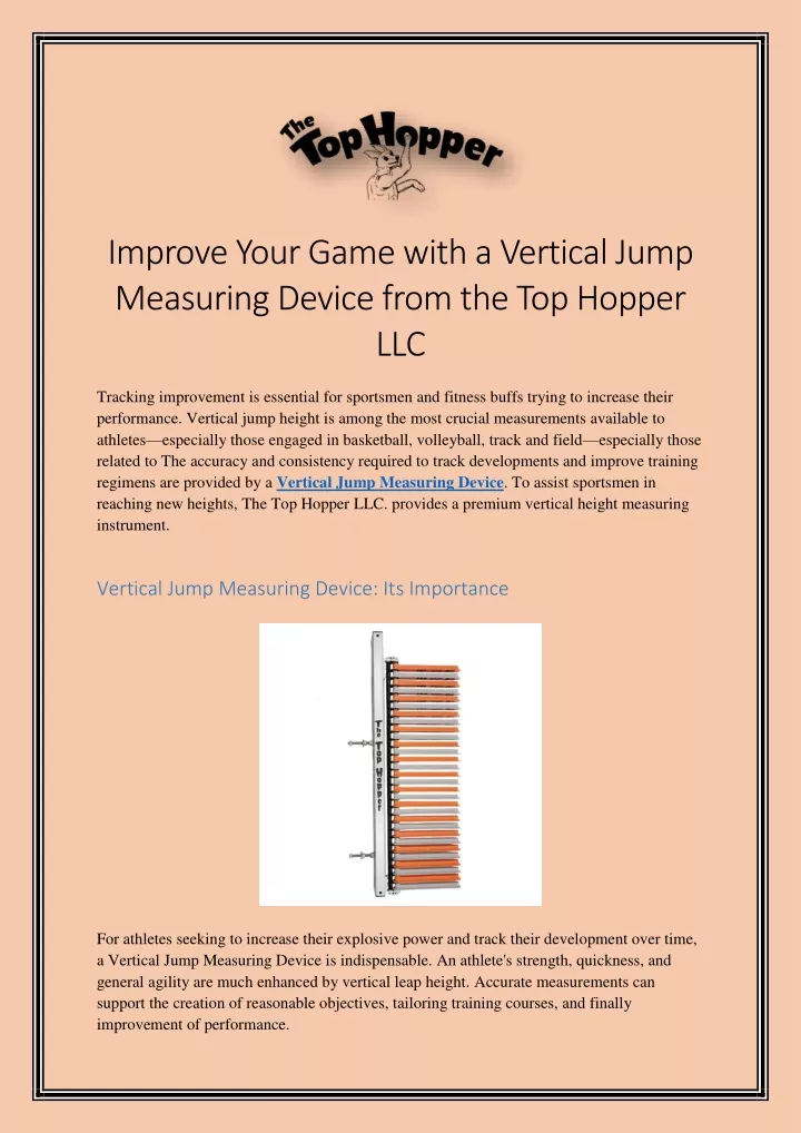 improve your game with a vertical jump measuring