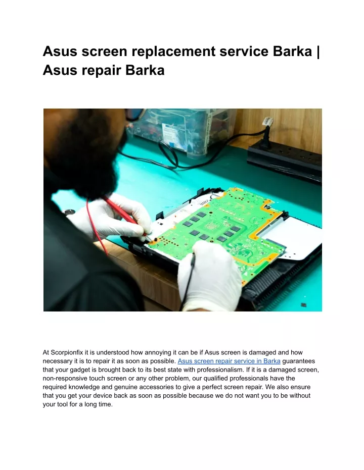 asus screen replacement service barka asus repair