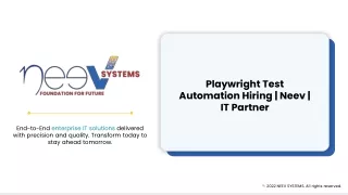 Playwright Test Automation Hiring _ Neev _ IT Partner