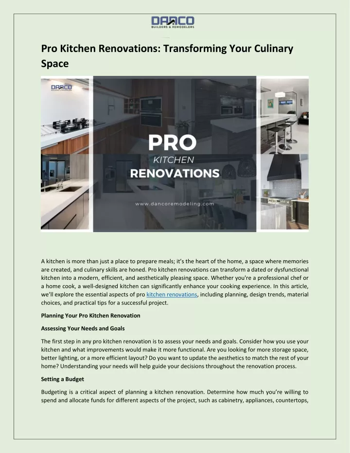 pro kitchen renovations transforming your