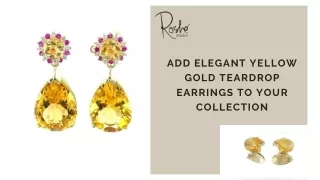Add Elegant Yellow Gold Teardrop Earrings To Your Collection
