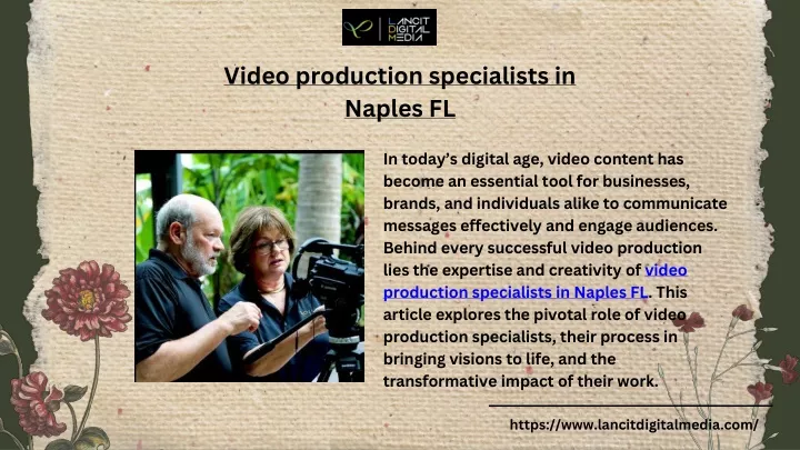 video production specialists in naples fl