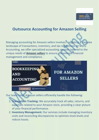 Outsource Accounting for Amazon Selling