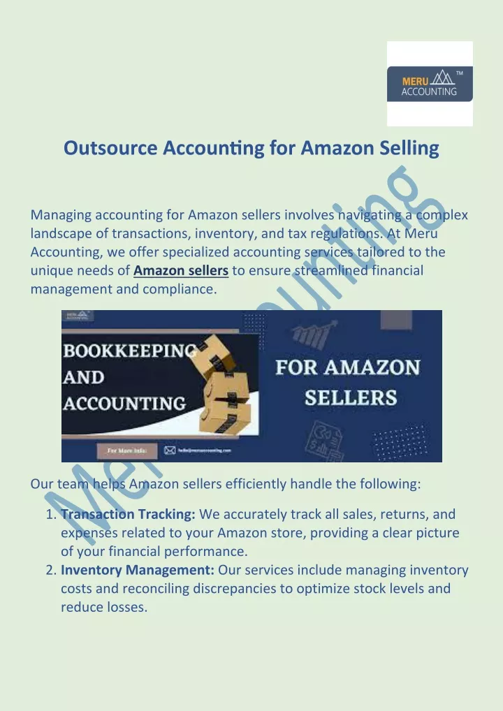 outsource accounting for amazon selling