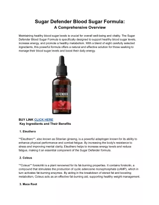 Sugar Defender Blood Sugar digistore