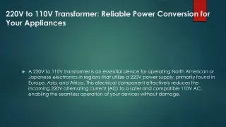 220V to 110V Transformer: Protect Your Electronics from Voltage Fluctuations