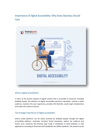 Importance of Digital Accessibility - Why Every Business Should Care