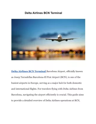 Delta Airlines BCN Terminal