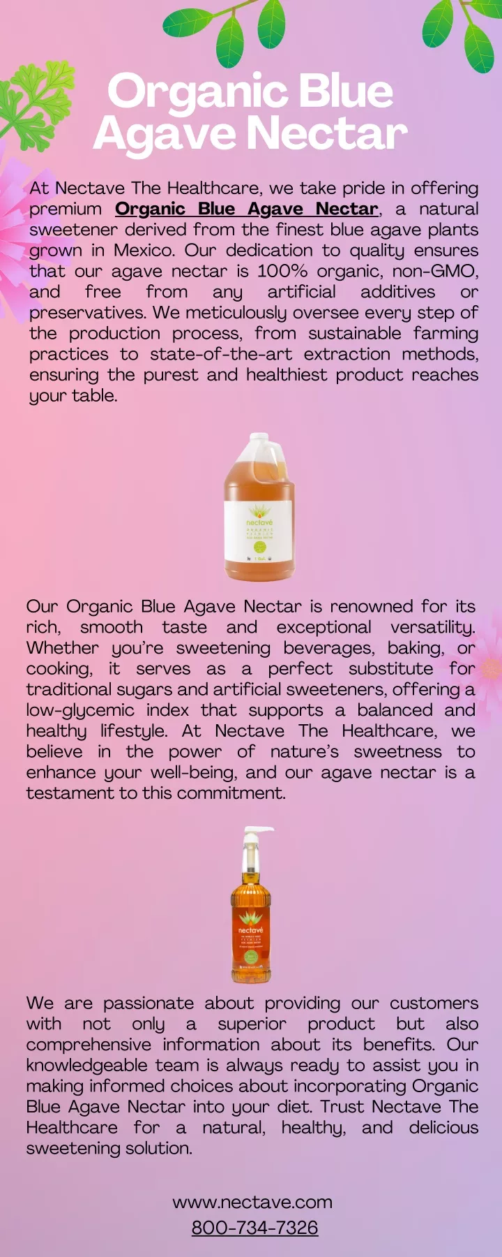 organic blue agave nectar