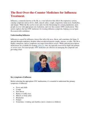 the best over the counter medicines for influenza