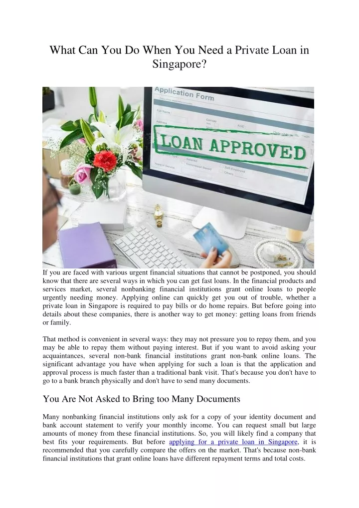 what can you do when you need a private loan