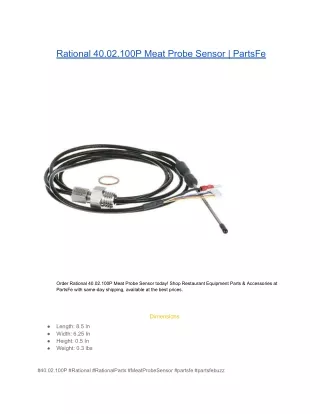 rational 40 02 100p meat probe sensor partsfe