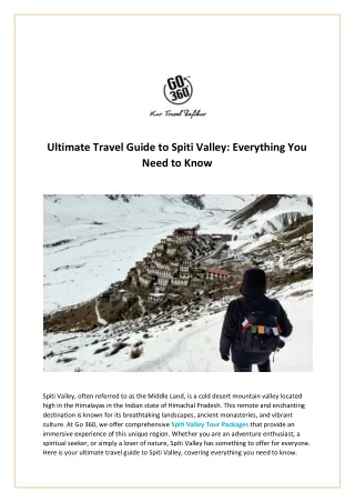 Ultimate Travel Guide to Spiti Valley Everything You Need to Know