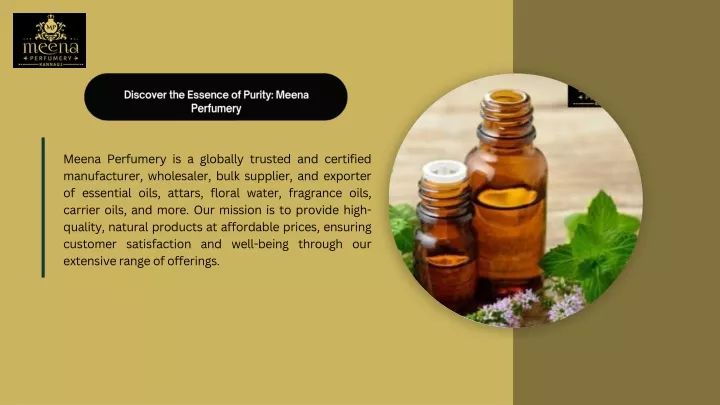 discover the essence of purity meena perfumery