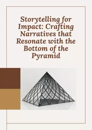 Crafting Narratives that Resonate with the Bottom of the Pyramid