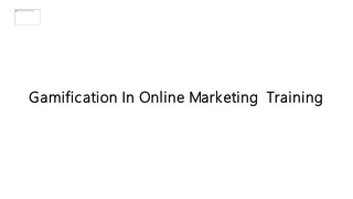 Gamification in Online Marketing course in hyderabad