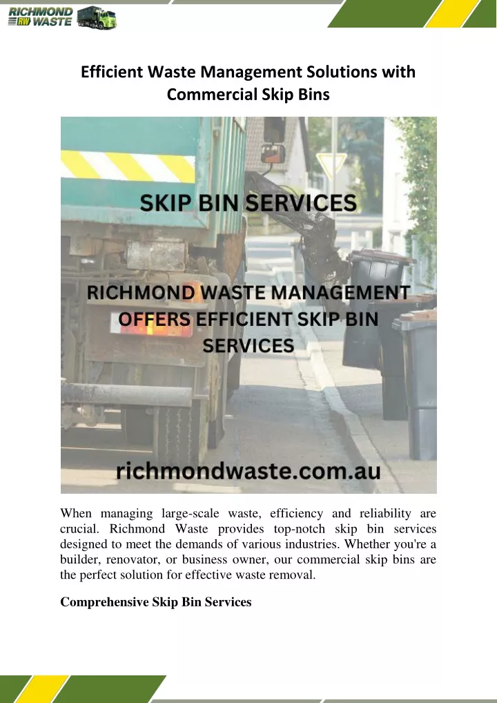 efficient waste management solutions with