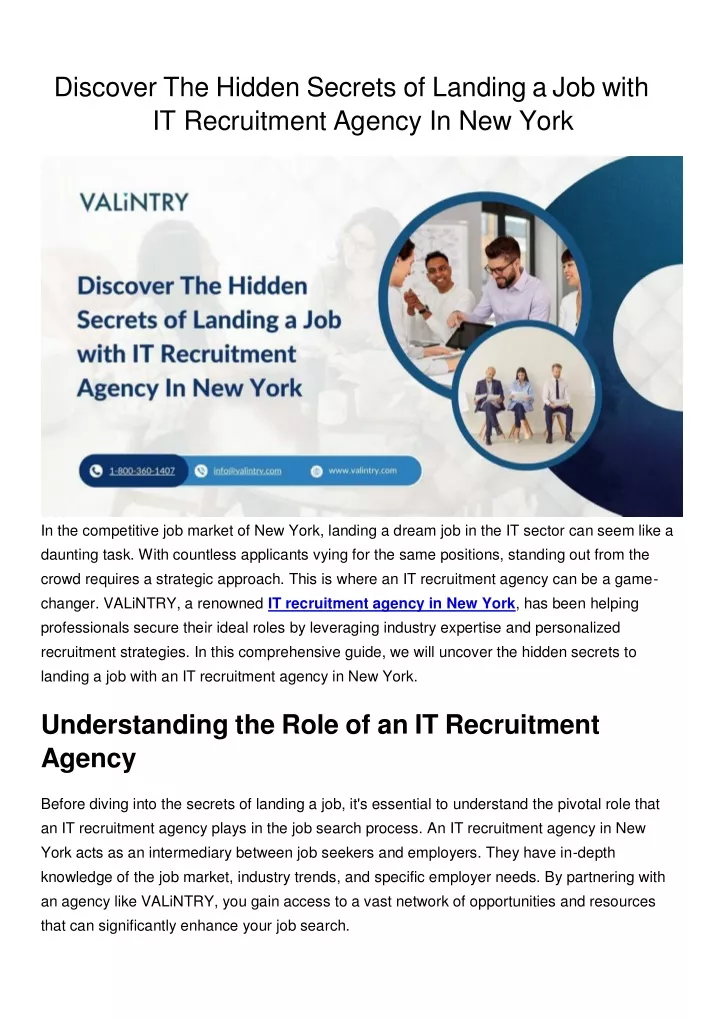 discover the hidden secrets of landing a job with