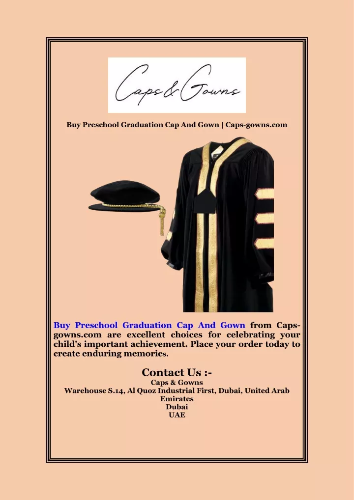 PPT - Buy Preschool Graduation Cap And Gown Caps gowns com PowerPoint ...