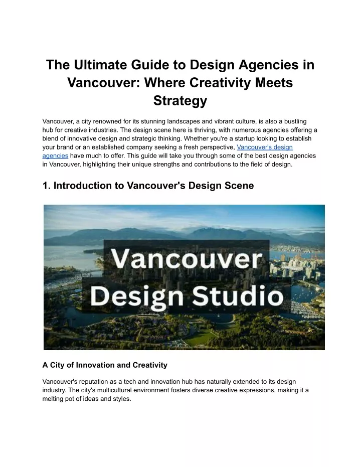 the ultimate guide to design agencies