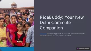 "RideBuddy: Premier Carpooling & Car-Sharing in Delhi NCR"