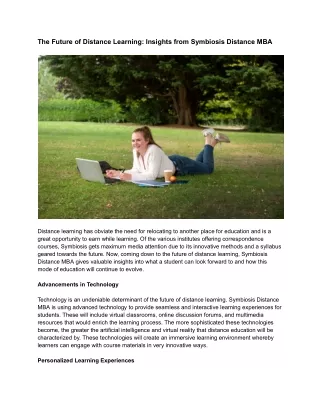 the future of distance learning insights from