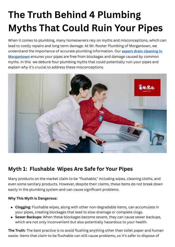 the truth behind 4 plumbing myths that could ruin