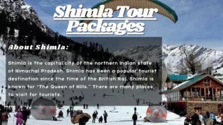 SHIMLA TOUR PACKAGES