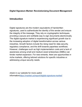 digital signature market revolutionizing document
