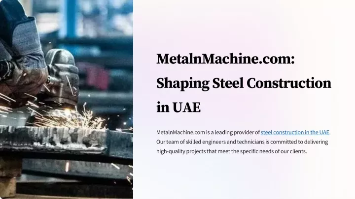 metalnmachine com shaping steel construction