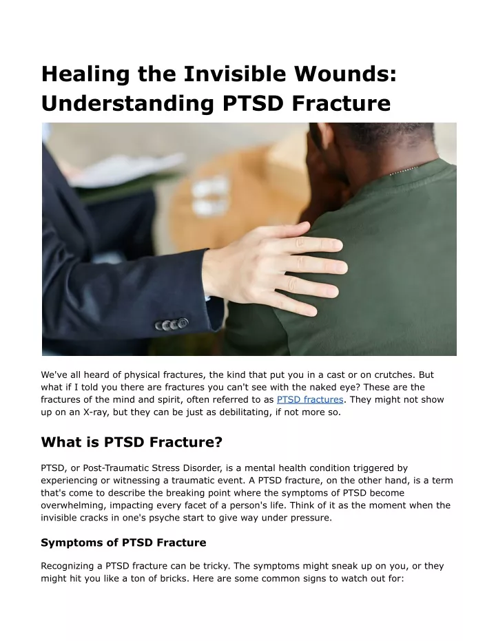 healing the invisible wounds understanding ptsd