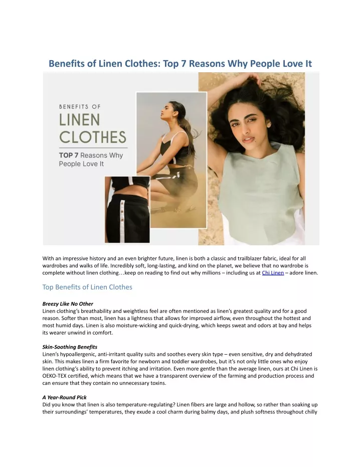 benefits of linen clothes top 7 reasons